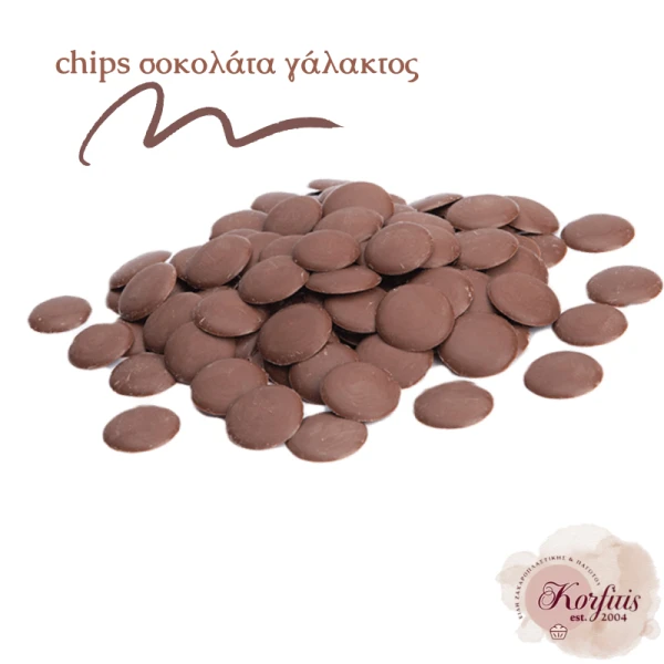 Απομίμηση Σοκολάτας Γάλακτος σε Chips OLYMPIC FOODS 1kg