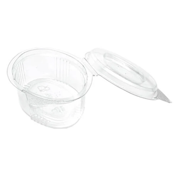 Σωσάκι Διαφανές με Καπάκι Οβάλ LUX PLAST 100τμχ