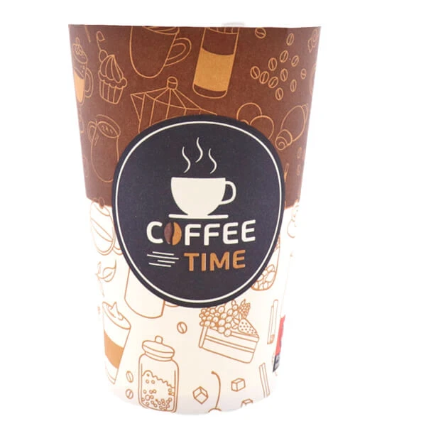 Ποτήρι Χάρτινο Στενό COFFEE TIME 50τμχ