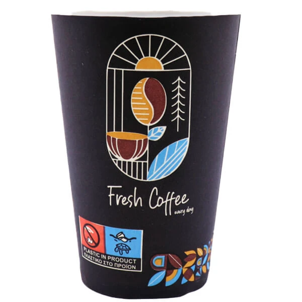 Ποτήρι Χάρτινο Στενό 12οz FRESH COFFEE 50τμχ