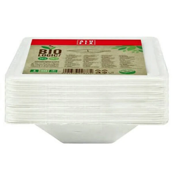 Bιοδιασπώμενα Πιάτα Πολυγωνικά Βαθιά 340ml BIOLOGIC! 50τμχ