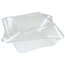 Μπωλ Τετράπλευρο Διάφανο Κυματιστό Σετ 1600cc DK GROUP 10τμχ