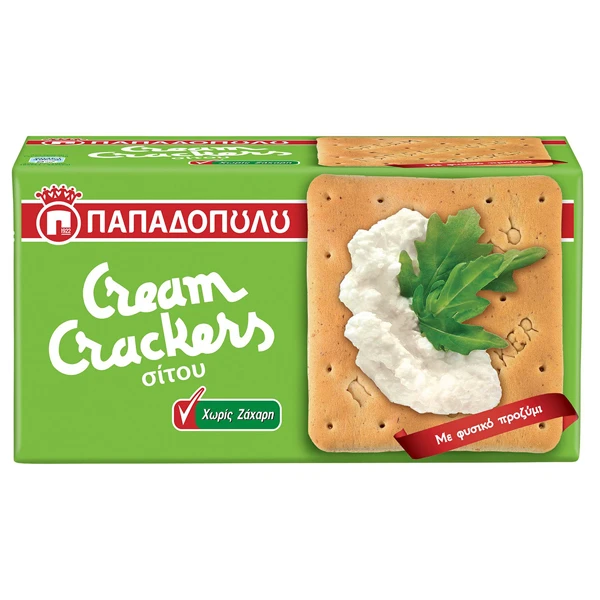 Cream Crackers Χωρίς Ζάχαρη ΠΑΠΑΔΟΠΟΥΛΟΥ 165gr