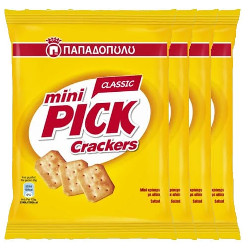 Crackers Mini Pick Classic ΠΑΠΑΔΟΠΟΥΛΟΥ 70gr (4x70gr) (-0.30€)