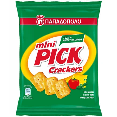 Mini Picks Crackers Pizza Mediterranea ΠΑΠΑΔΟΠΟΥΛΟΥ 70gr