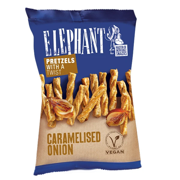 Στριφτά Πρέτζελ Καραμελωμένο Κρεμμύδι ELEPHANT 70gr