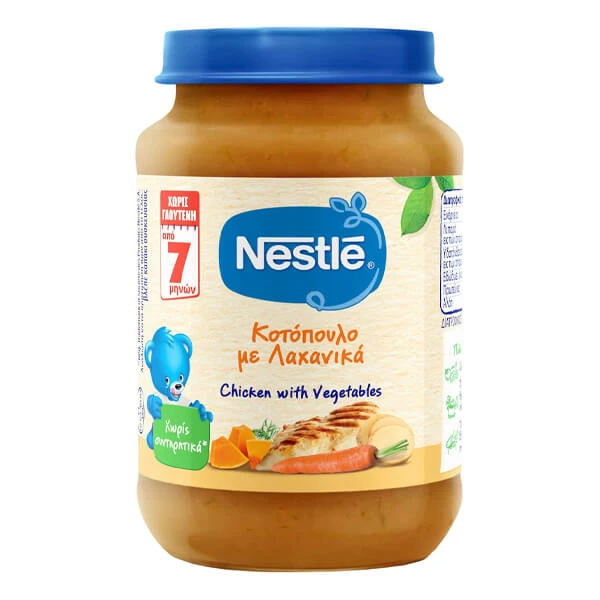 Βρεφική Τροφή Κοτόπουλο Λαχανικά NESTLE 190gr