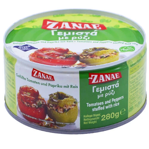 Γεμιστά (Τοματοπιπεριές) με Ρύζι ΖΑΝΑΕ 280gr