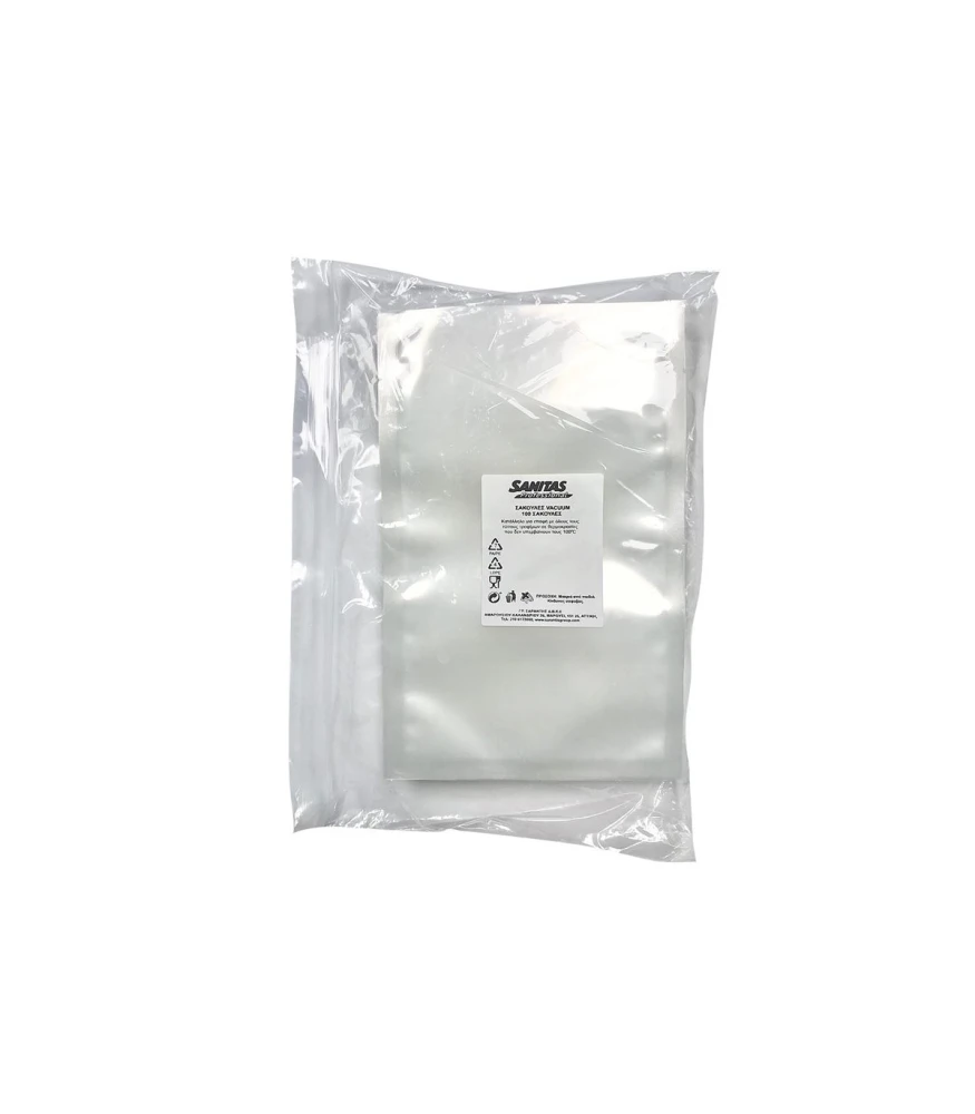 Σακούλα Τροφίμων Vacuum 15x25cm SANITAS PRO 100τμχ