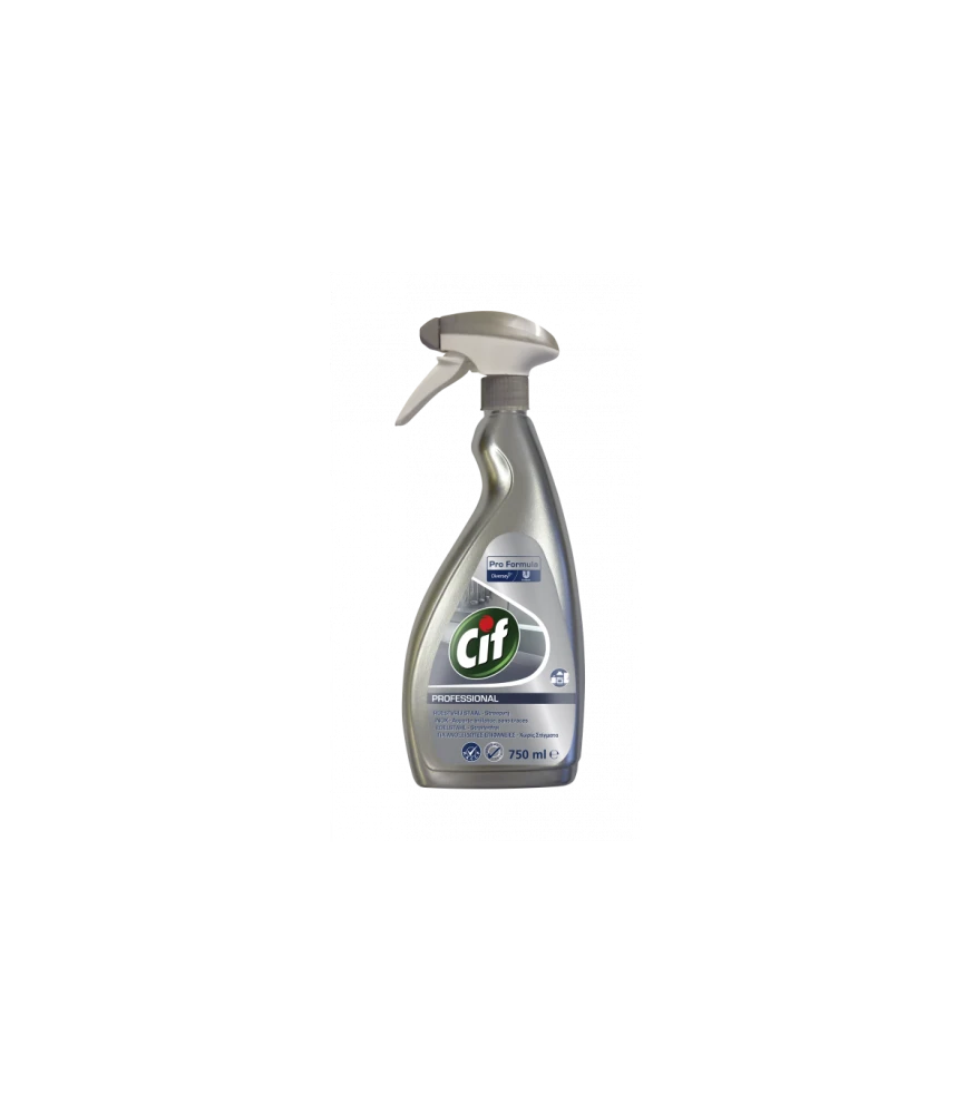 Καθαριστικό Stainless Steel Ανοξείδωτες Επιφάνειες CIF PRO 750ml
