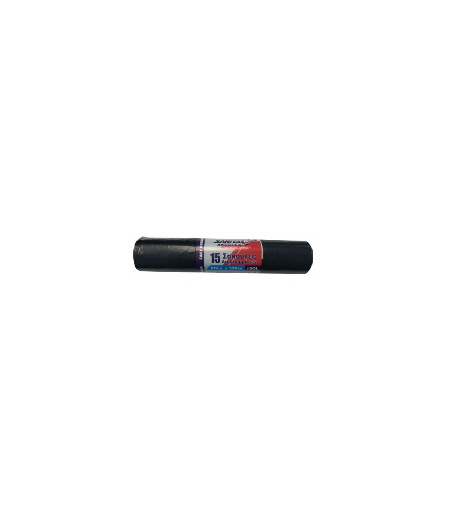 Σάκος Απορριμμάτων PRO Easy Regular 80x105 Μαύρο SANITAS 15τμχ