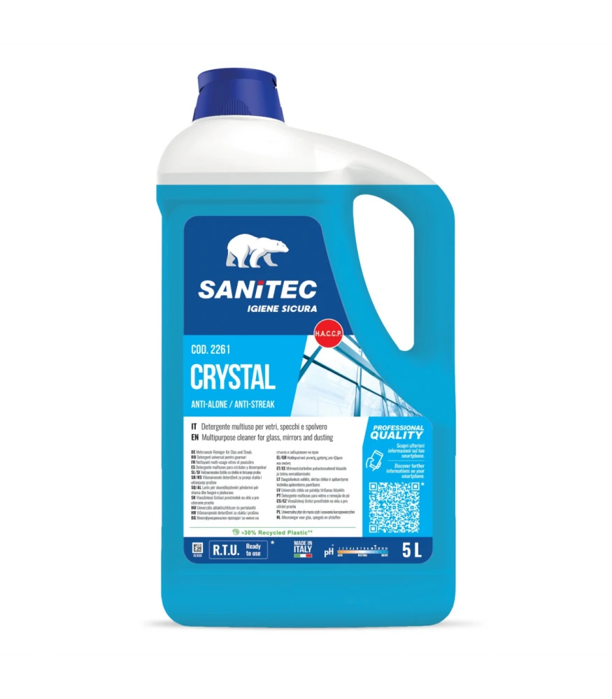 Υγρό Τζαμιών Crystal SANITEC 5lt