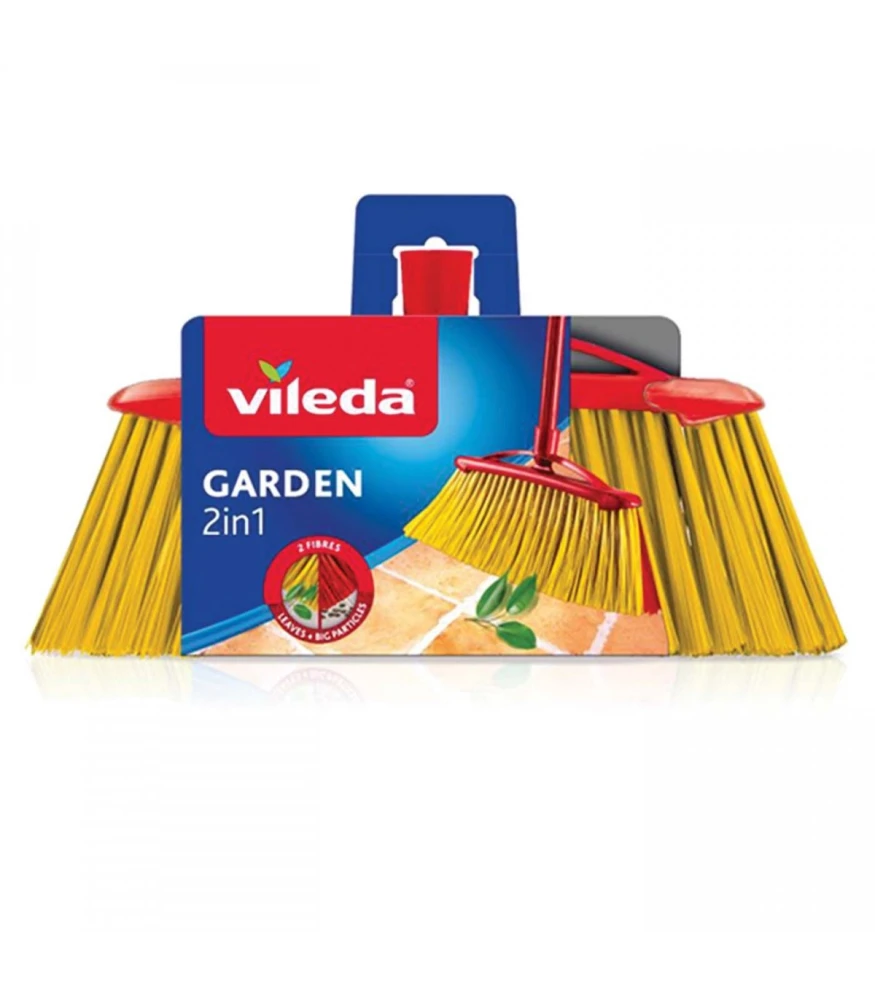 Σκούπα Garden Κίτρινη/Κόκκινη Σκληρή VILEDA 1τμχ