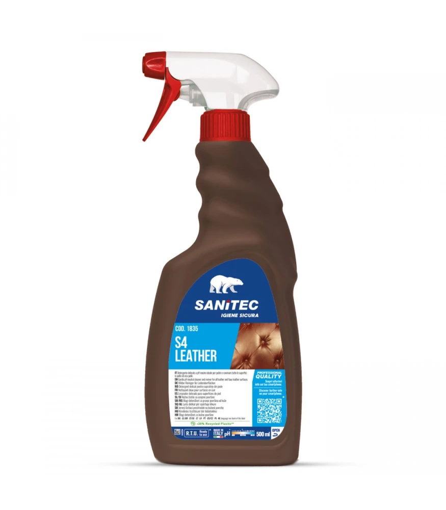 Kαθαριστικό Leather S4 για Δέρματα & Δερματίνες SANITEC 500ml