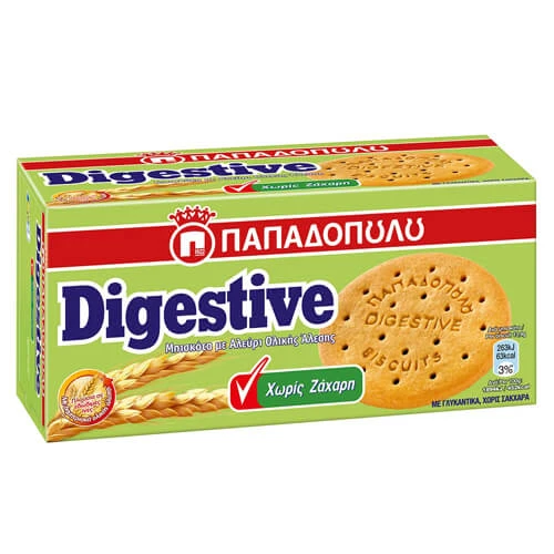 Digestive Ολικής Χωρίς Ζάχαρη ΠΑΠΑΔΟΠΟΥΛΟΥ 250gr