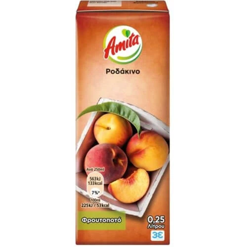 Χυμός Ροδάκινο Φρουτοποτό AMITA 250ml