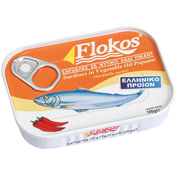 Σαρδέλα Πικάντικη Σε Φυτικό Λάδι FLOKOS 100gr