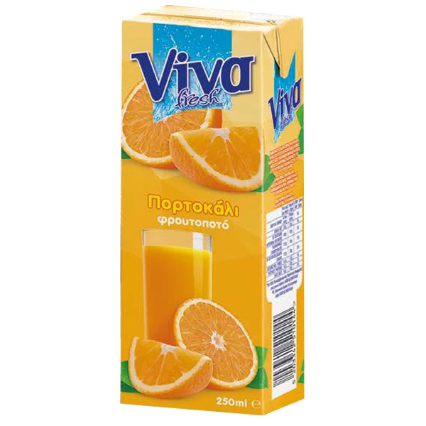 Χυμός Πορτοκάλι Φρουτοποτό VIVA 250ml