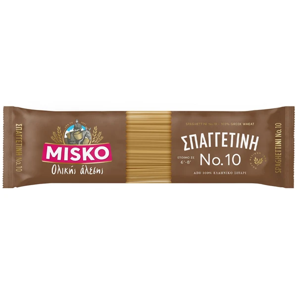 Σπαγγετίνη Νο10 Ολικής Άλεσης ΜΙΣΚΟ 500gr