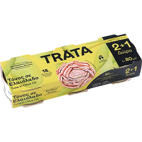 Τόνος Σε Ελαιόλαδο TRATA 80gr (3x80gr)