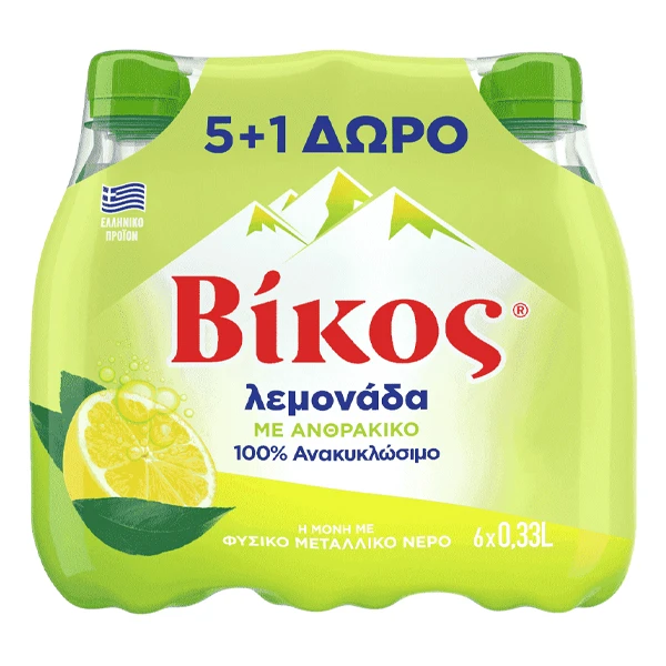 Αναψυκτικό Λεμονάδα ΒΙΚΟΣ 330ml (5+1 ΔΩΡΟ)