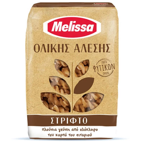 Ζυμαρικό Στριφτό Ολικής Άλεσης ΜΕΛΙΣΣΑ 500gr