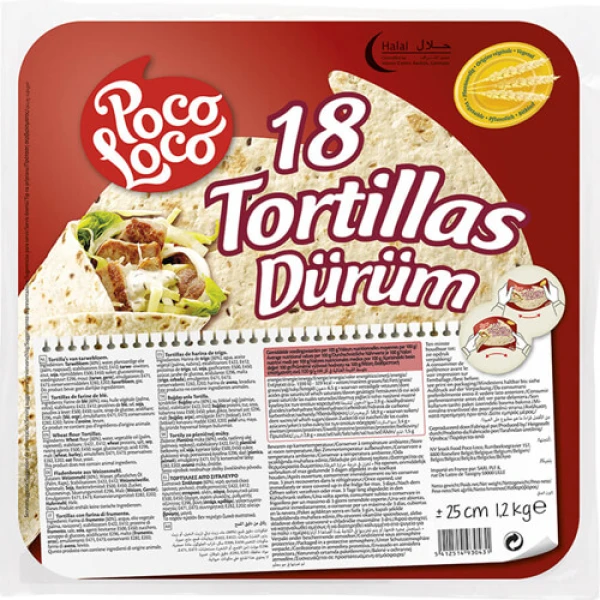 Τορτίγια Σταρένια 25cm POCO LOCO 1,2kg (18τμχ)