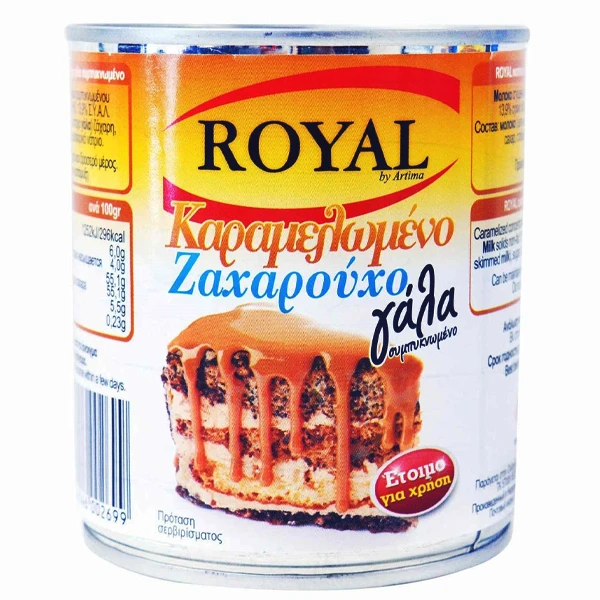 Γάλα Ζαχαρούχο Καραμελωμένο Συμπυκνωμένο 6% ROYAL 395gr