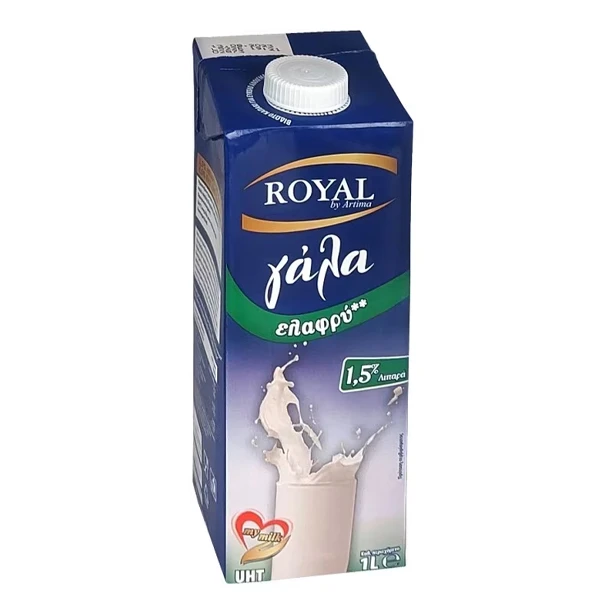 Γάλα Μακράς Διαρκείας 1,5% Light ROYAL 1lt