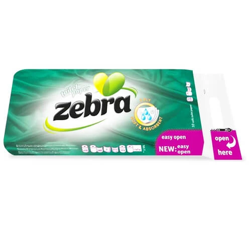 Ρολό Υγείας Soft Economy Πράσινο 3Φ ZEBRA 10τμχ