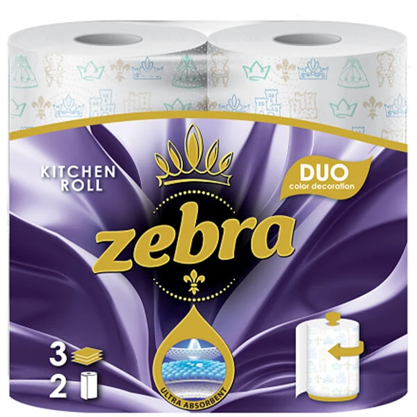 Ρολό Κουζίνας Duo 3Φ ZEBRA 160gr (2x160gr)
