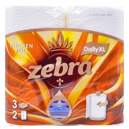 Ρολό Κουζίνας Daily XL 3Φ ZEBRA 170gr (2x170gr)