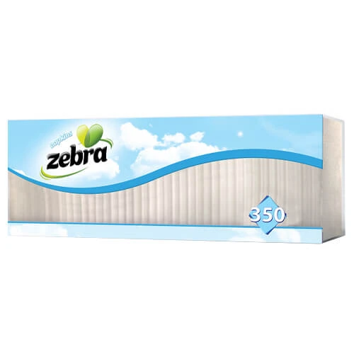 Χαρτοπετσέτα Λευκή 33x33cm ZEBRA 350τμχ