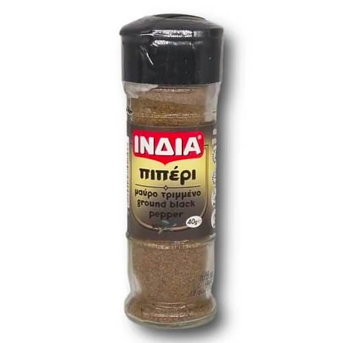 Πιπέρι Μαύρο Τριμμένο Γυάλινο Βάζο ΙΝΔΙΑ 40gr