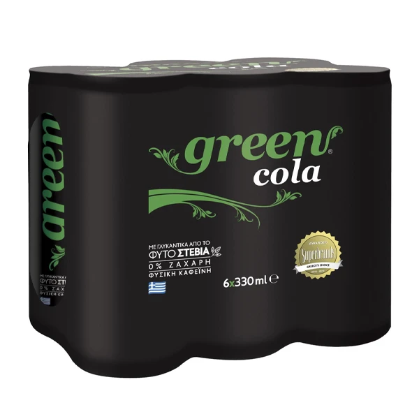 Αναψυκτικό Cola Κουτί GREEN 330ml (6x330ml)