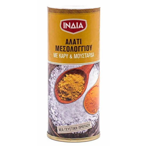 Αλάτι Μεσολογγίου με Κάρυ & Μουστάρδα ΙΝΔΙΑ 70gr