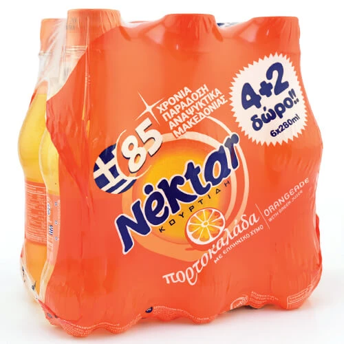 Αναψυκτικό Πορτοκαλάδα NEKTAR 280ml (4+2 Δώρο)