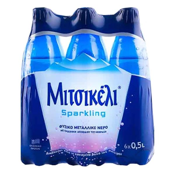 Ανθρακούχο Φυσικό Μεταλλικό Νερό Μιτσικέλι ΒΙΚΟΣ 500ml (6x500ml)