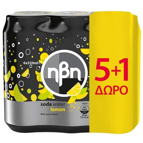 Αναψυκτικό Σόδα Λεμόνι ΗΒΗ 330ml (5+1 Δώρο)