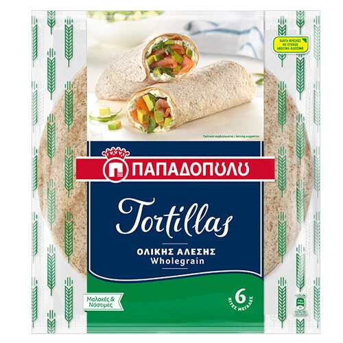 Τορτίγια Ολικής 25cm ΠΑΠΑΔΟΠΟΥΛΟΥ 360gr (6τμχ)