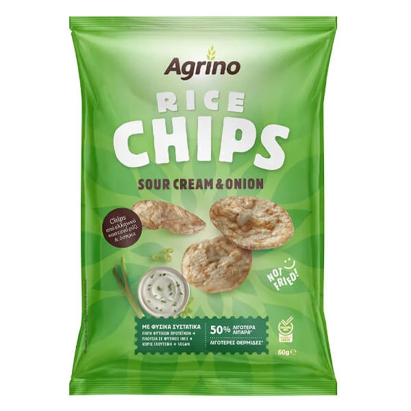 Τσιπς Sour Κρέμα (Cream) & Onion AGRINO 60gr
