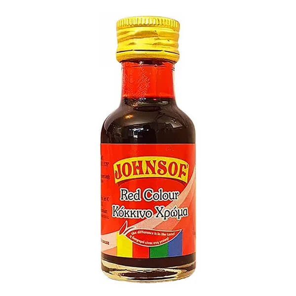 Χρώμα Ζαχαροπλαστικής Κόκκινο JOHNSOF 28ml