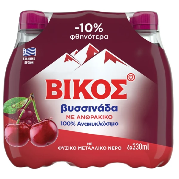 Αναψυκτικό Βυσσινάδα ΒΙΚΟΣ 330ml (6x330ml)