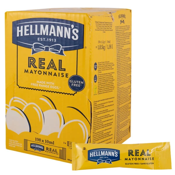Μαγιονέζα Μερίδες HELLMANN'S 198τμχ (198x10ml)