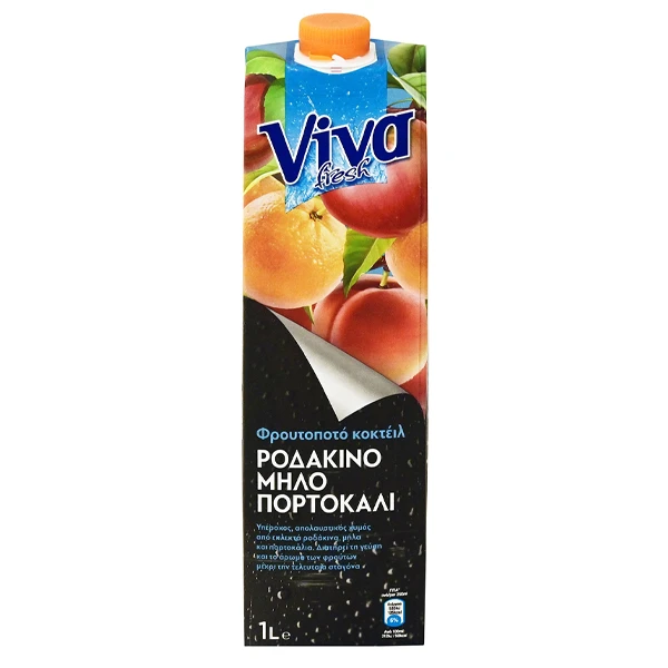 Χυμός Ροδάκινο-Μήλο-Πορτοκάλι VIVA 1lt