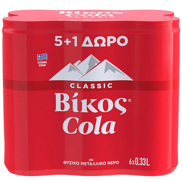Αναψυκτικό Cola Κουτί ΒΙΚΟΣ 330ml (5+1 ΔΩΡΟ)