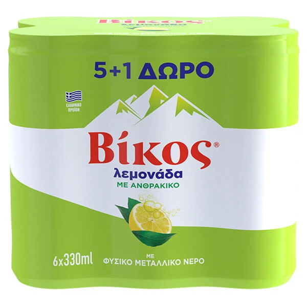 Αναψυκτικό Λεμονάδα Κουτί ΒΙΚΟΣ 330ml (5+1 ΔΩΡΟ)