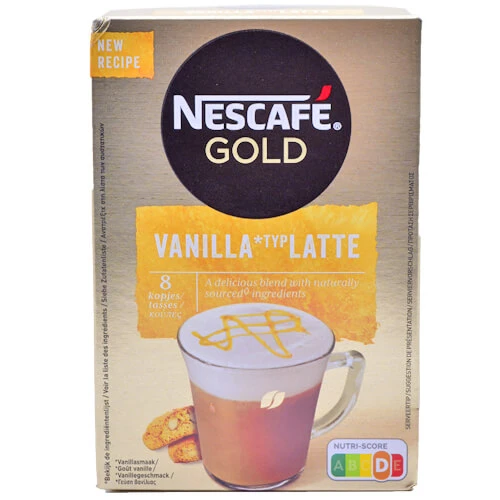 Καφές Vanilla Latte Gold NESCAFE 8τμχ (8x18,5gr)