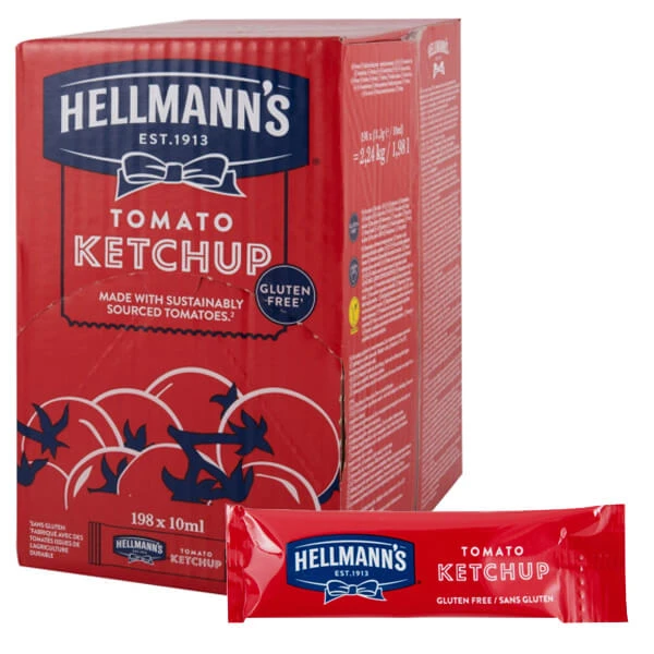 Κέτσαπ σε Μερίδες HELLMANN'S 198τμχ (198x10ml)