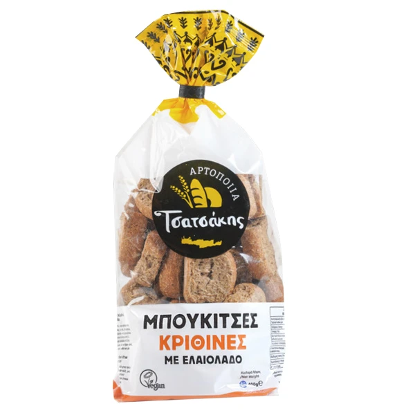 Μπουκίτσες Κρίθινα Με Ελαιόλαδο ΤΣΑΤΣΑΚΗΣ 400gr